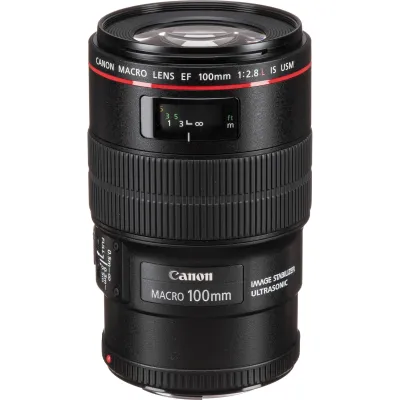 Canon EF 100mm f/2.8L Macro IS USM - Full Frame Portrait Prime Lens for Canon EF Mount